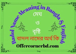 Read more about the article বাদল নামের অর্থ কি । Badol Name Meaning in Bangla & English